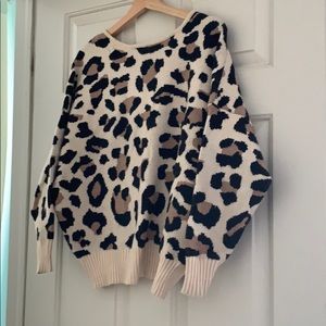 Leopard print sweater